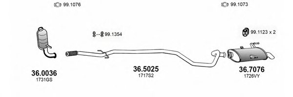 ASSO ART3944 Exhaust System